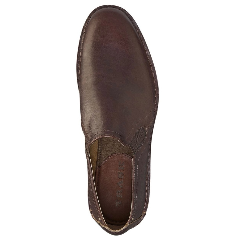 H.S. Trask Blaine Chocolate Bison Leather Slip-On Loafers Men's Shoes NWOT 13M - Picture 4 of 8